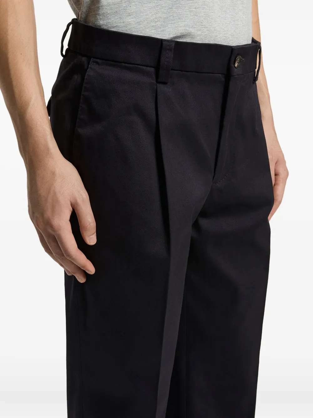 Peserico Plooibroek met knoopsluiting Blauw