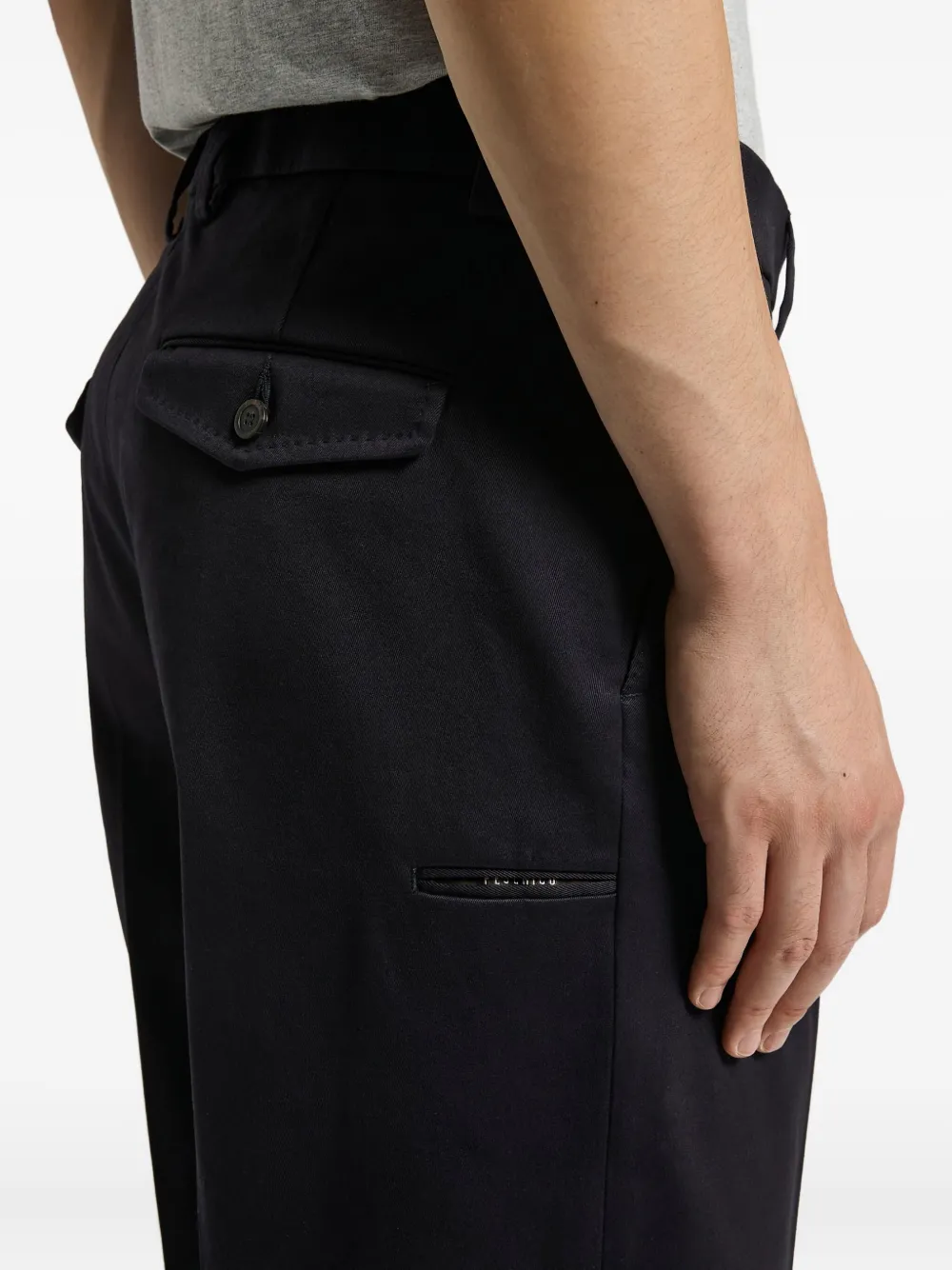 Peserico Plooibroek met knoopsluiting Blauw