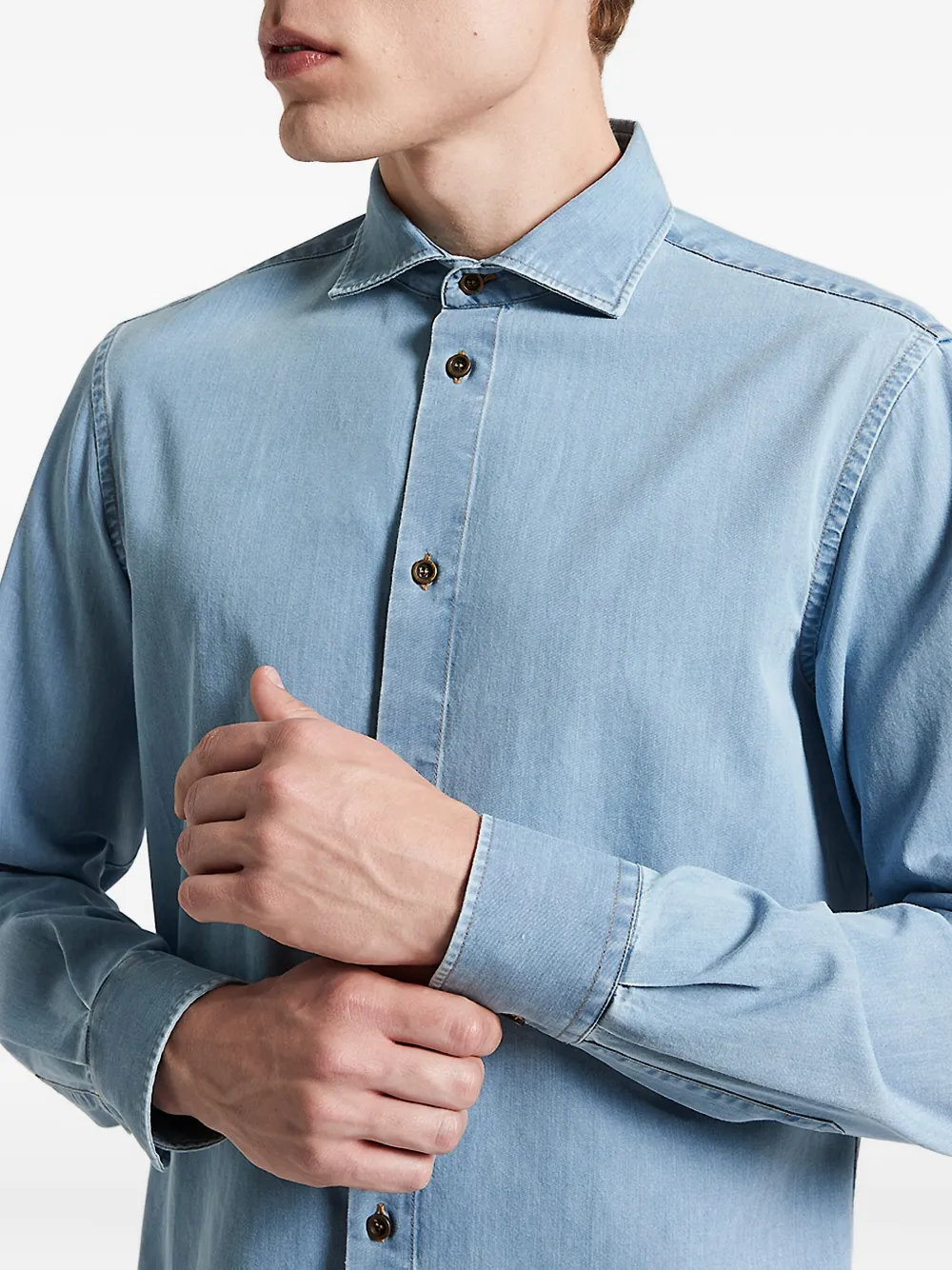 Peserico Overhemd met lange mouwen Blauw