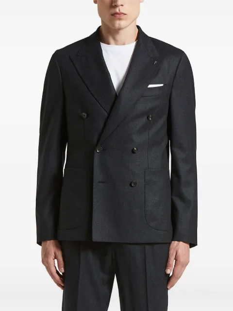 Peserico double-breasted patch-pocket jacket