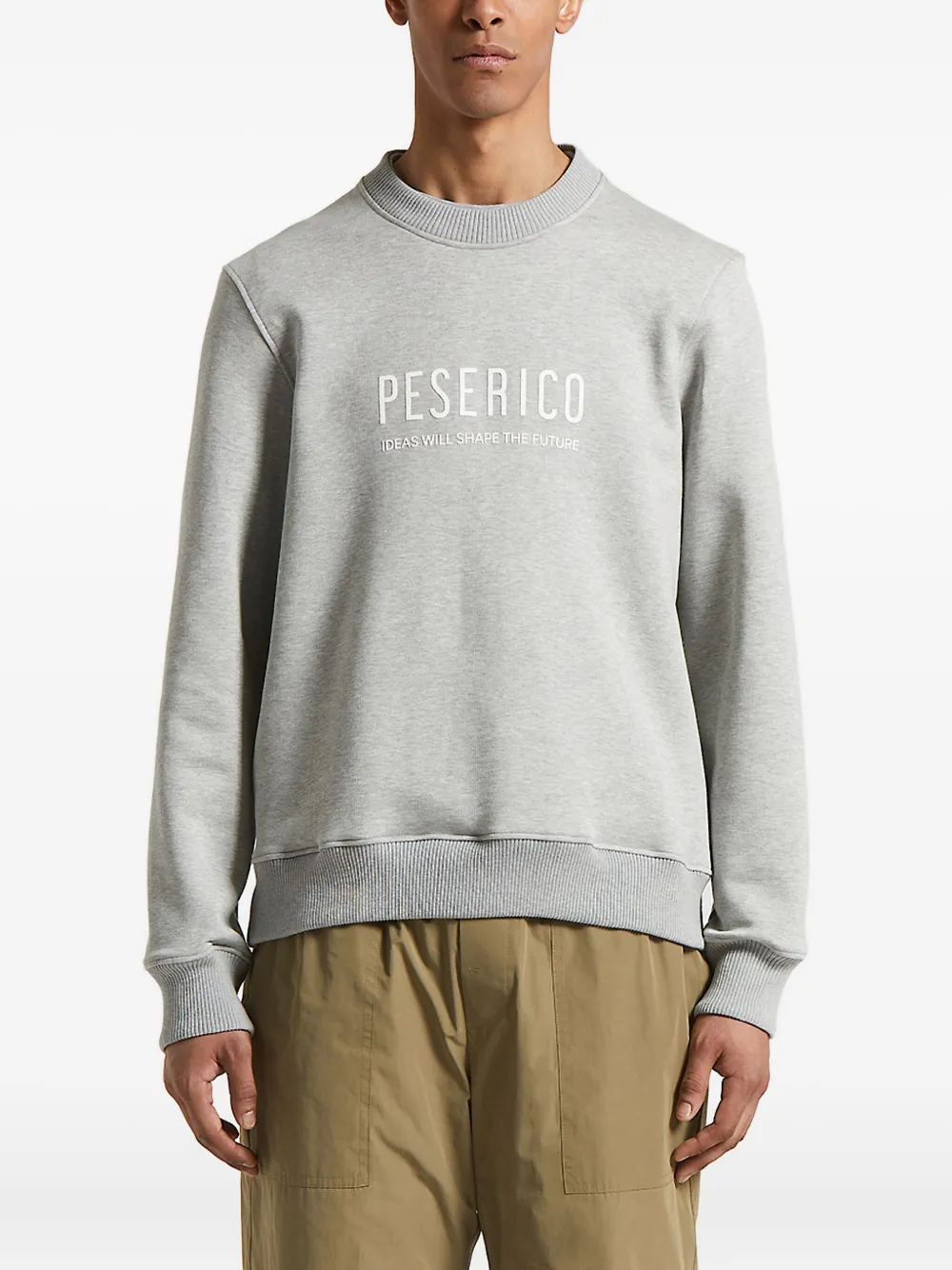 Peserico logo-embroidered crew-neck sweatshirt | Grey | Image 1