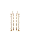 PIPPA SMALL triangle-charm cable-link drop earrings - Gold