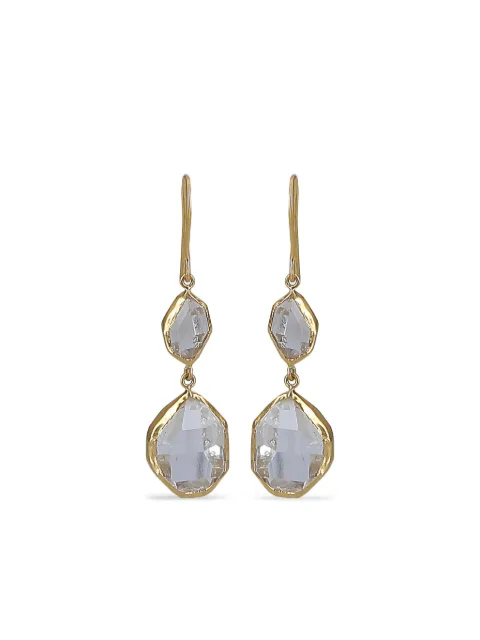 PIPPA SMALL yellow gold diamond drop earrings