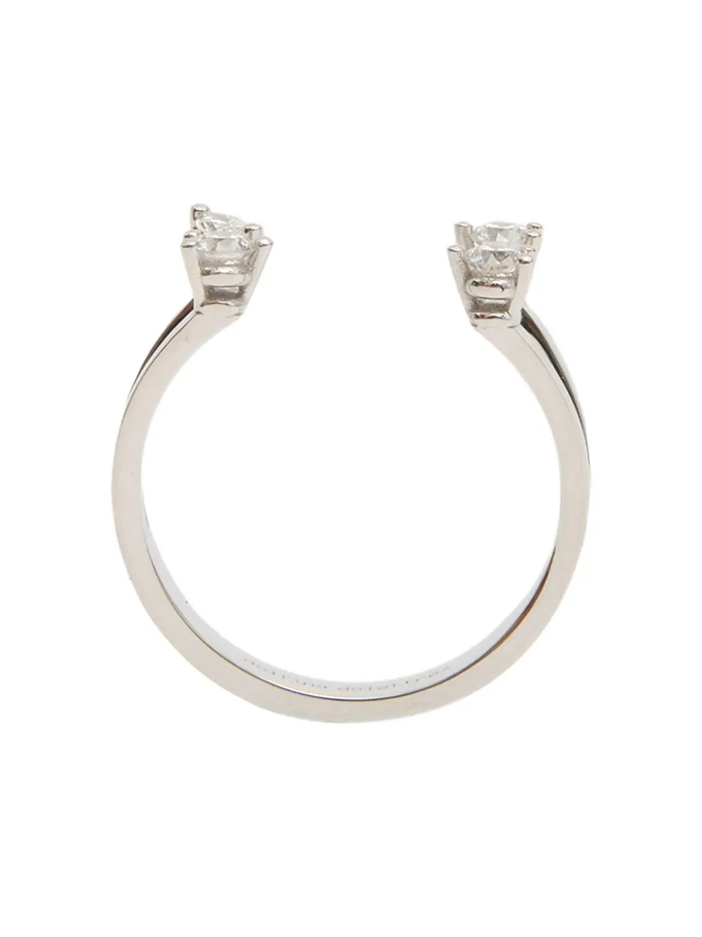 Delfina Delettrez 18K white gold diamond open-band ring - シルバートーン Delfina Delettrez 18K white gold diamond open-band ring - シルバートーン