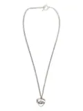 Enfants Riches Déprimés rat-heart locket necklace - Grey