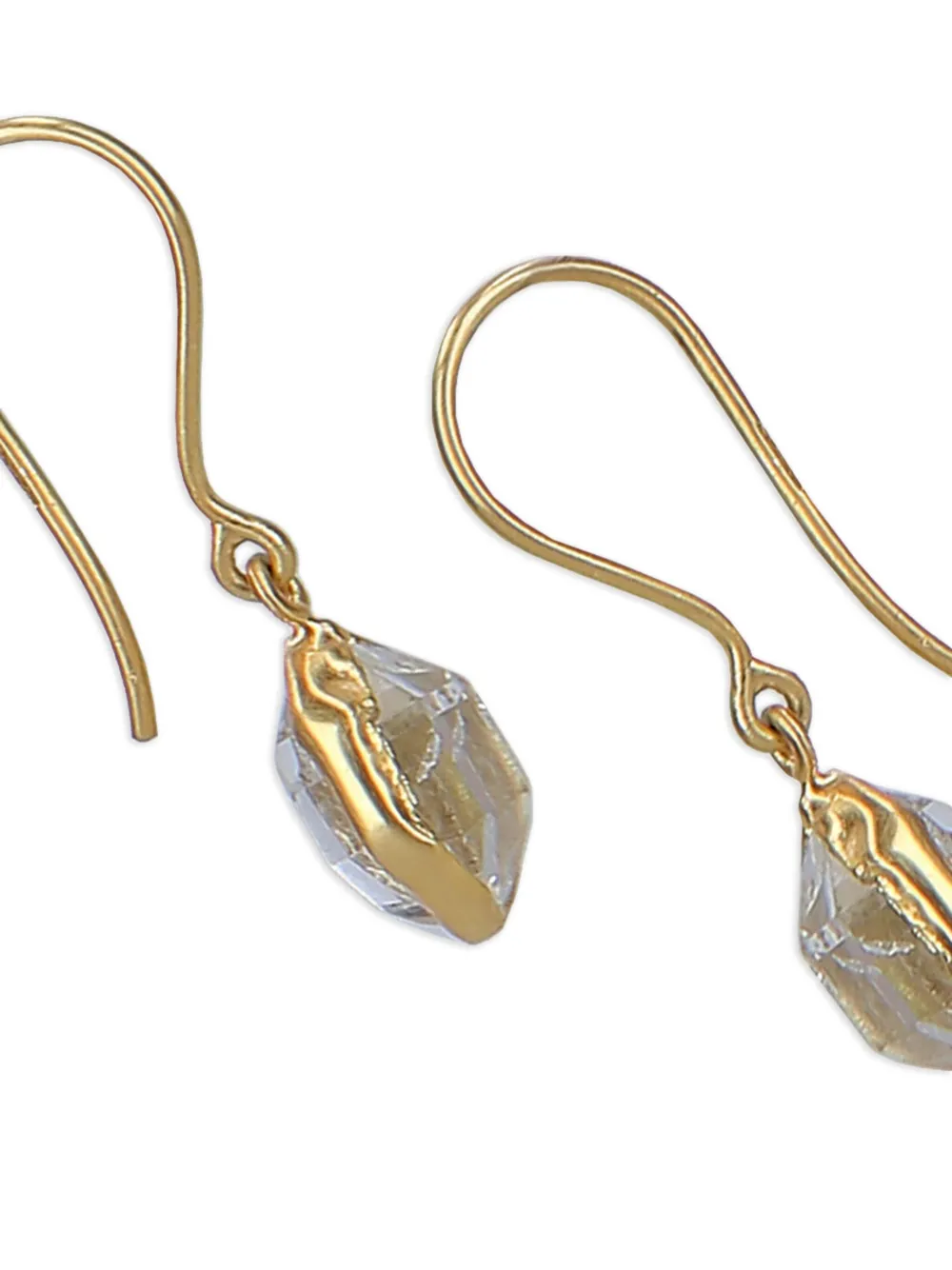 PIPPA SMALL 18K yellow gold Herkimer-diamond earrings - Goud