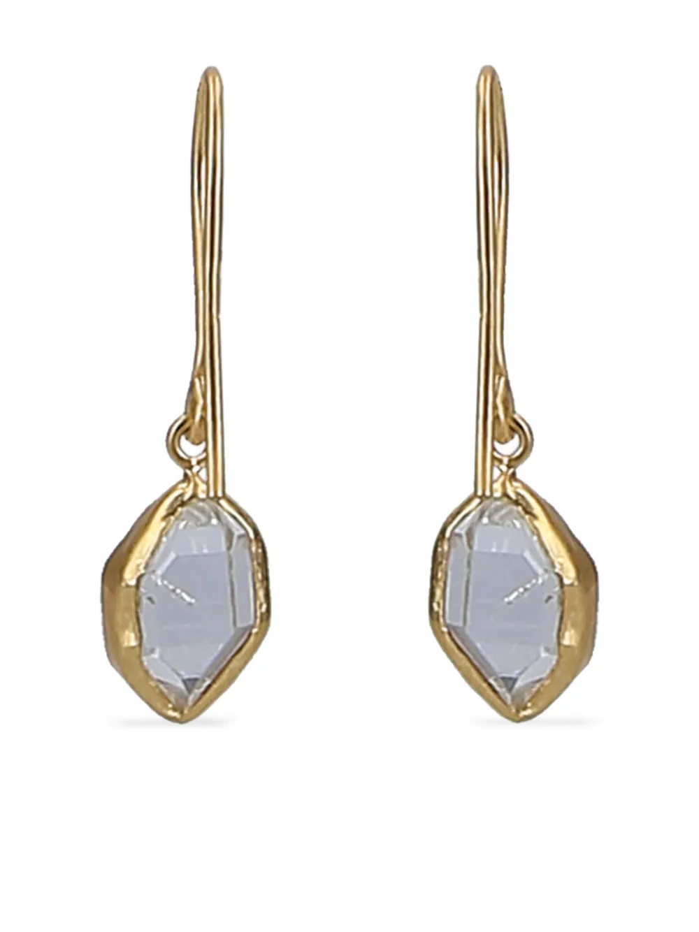  Pippa Small 18k Yellow Gold Herkimer-diamond Earrings 