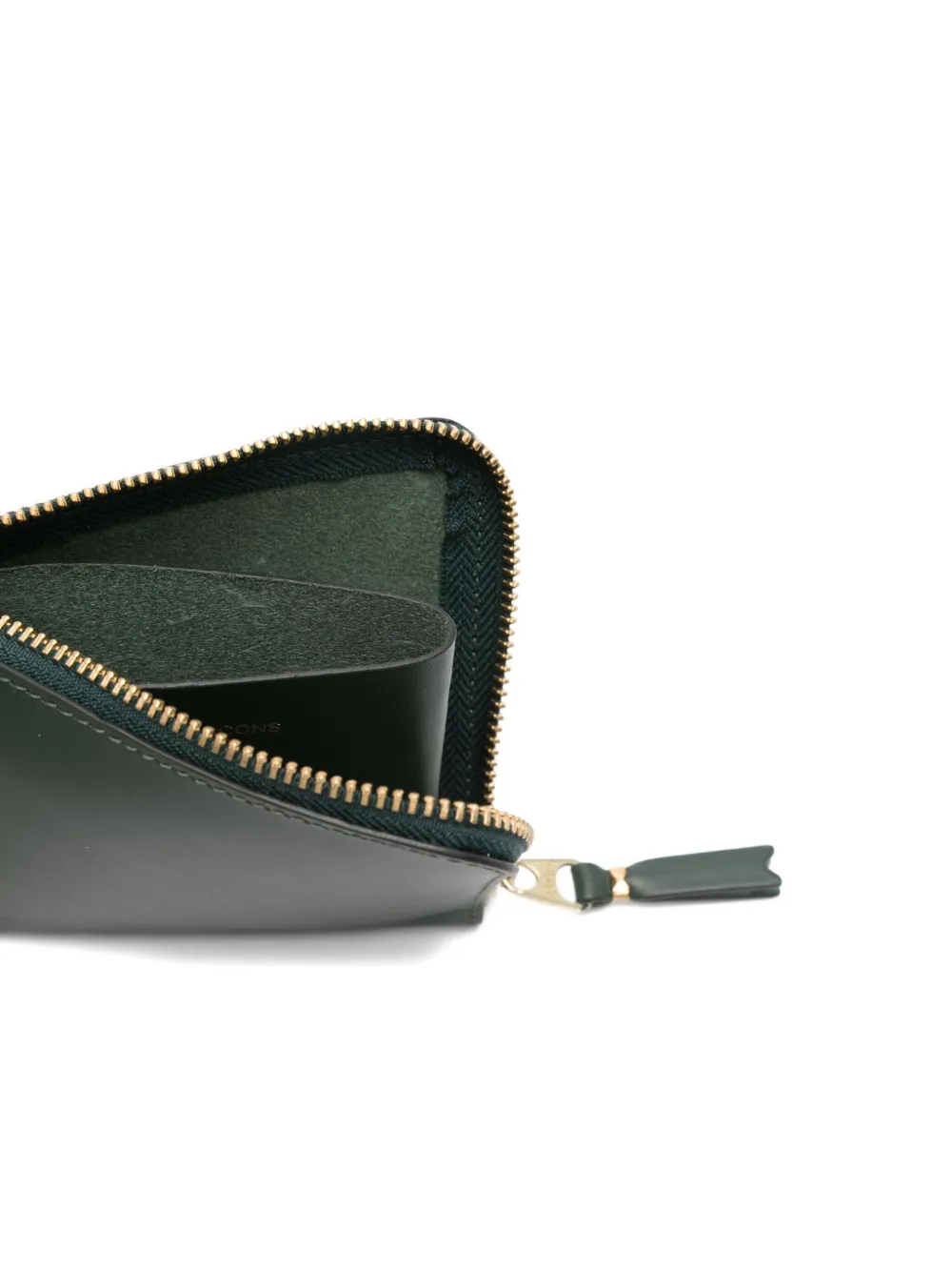 Comme Des Garçons Wallet Leren portemonnee met rits Groen