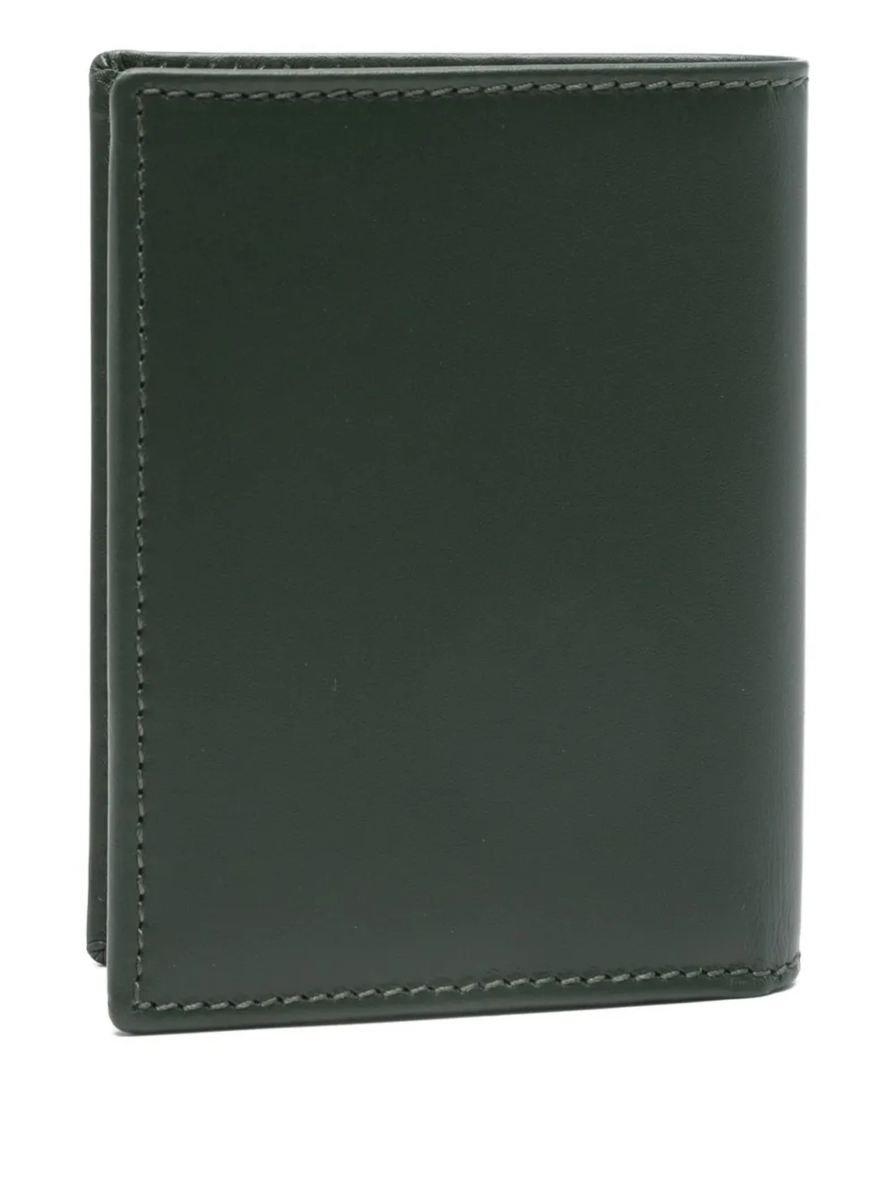 Comme Des Garçons Leather Cardholder In Green