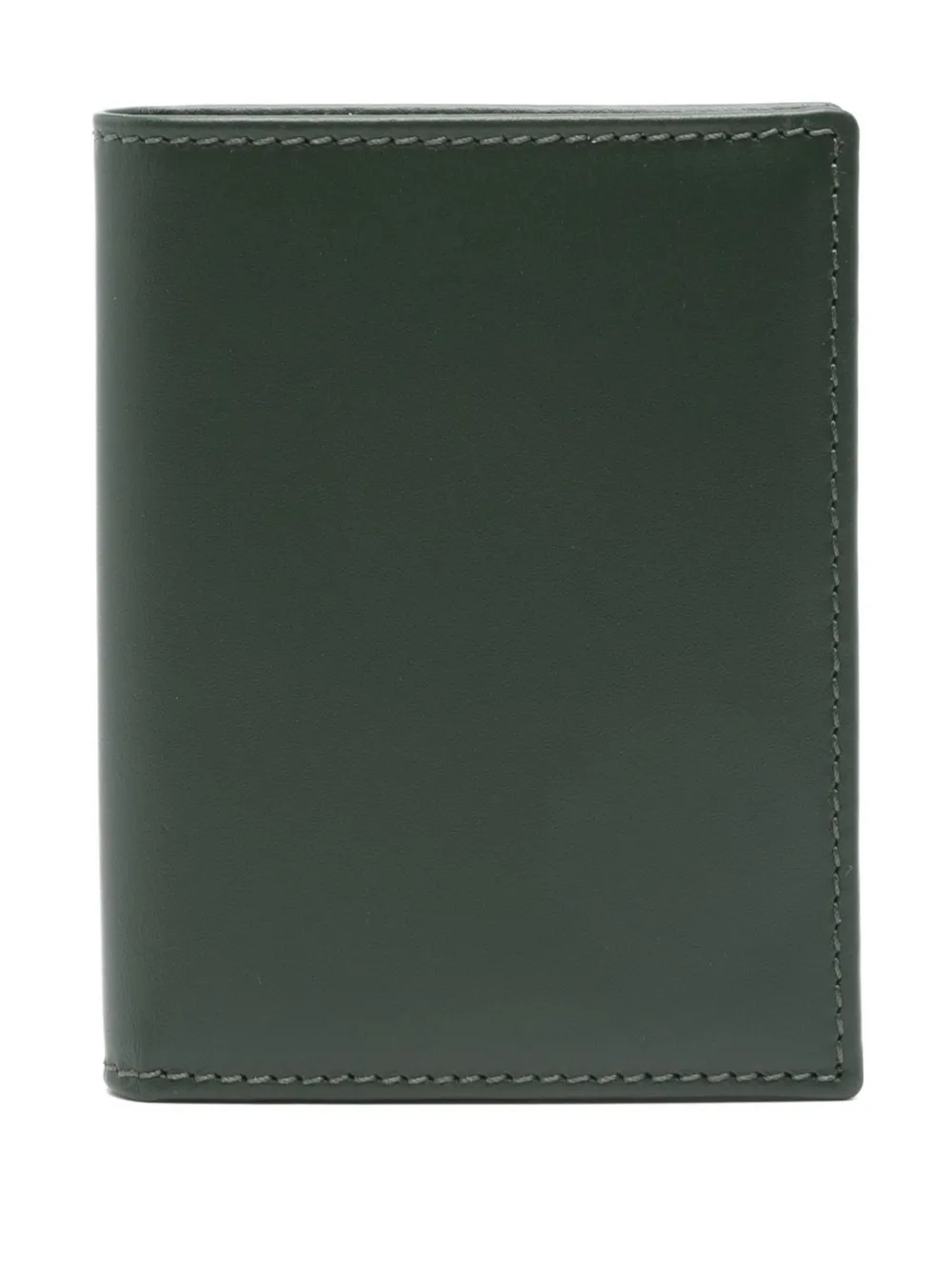 Comme Des Garçons Leather Cardholder In Green