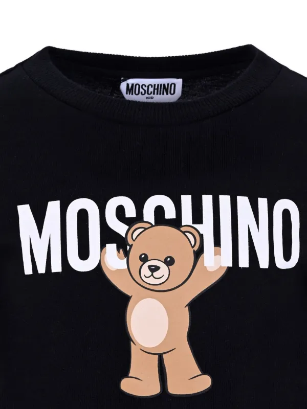 Moschino Kids teddy-print long-sleeve T-shirt | Black | FARFETCH ZA