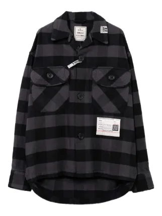 Maison MIHARA YASUHIRO チェック シャツ | グレー | FARFETCH JP