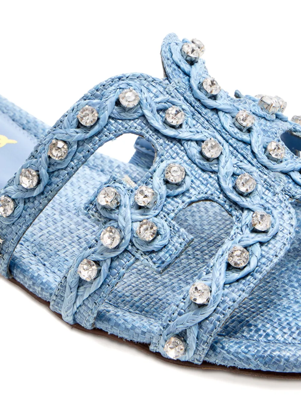 Sam Edelman crystal-embellished woven sandals Blue