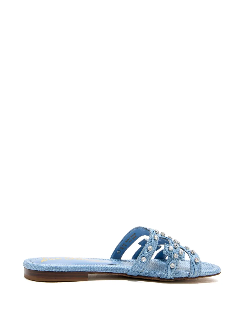 Sam Edelman crystal-embellished woven sandals Blue