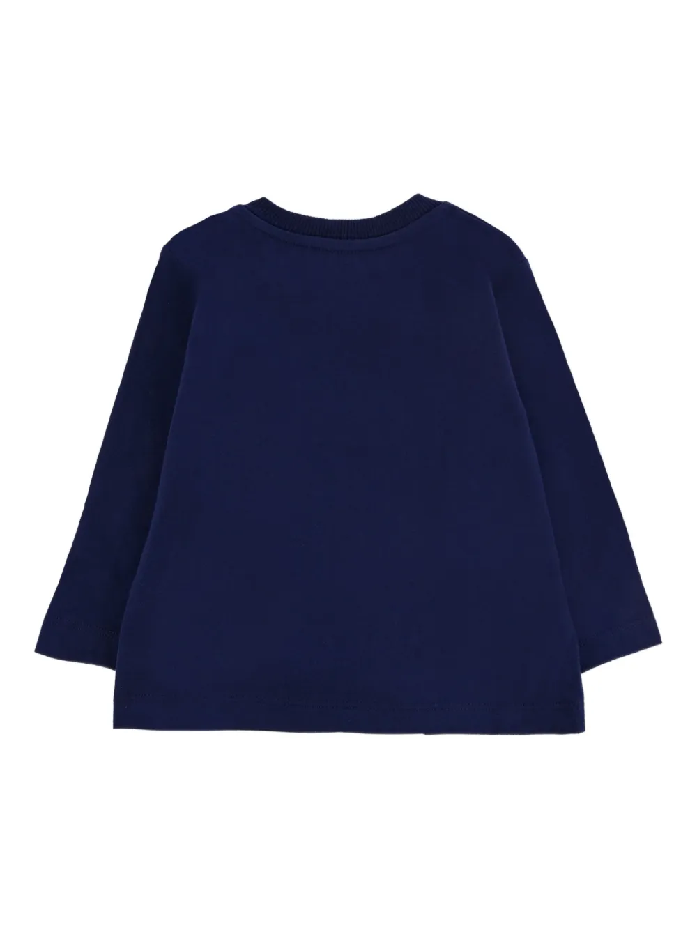 Moschino Kids bear-print long-sleeve T-shirt Blauw