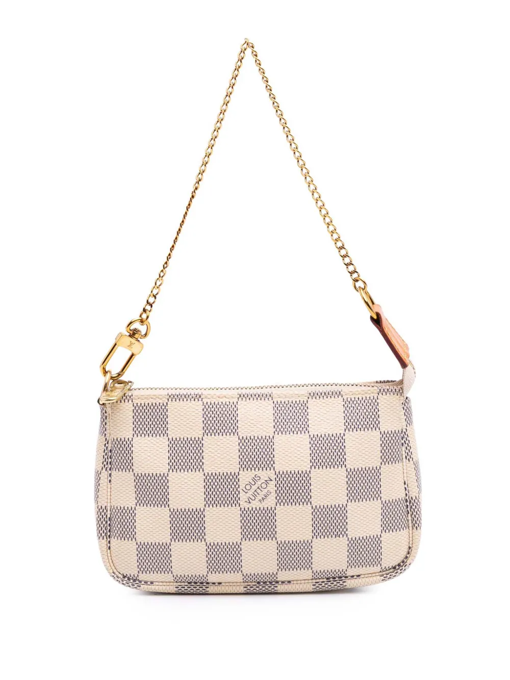 Louis Vuitton Pre-Owned 2018 ダミエ アズール ポシェット アクセソワール ハンドバッグ ミニ - ホワイト Louis Vuitton Pre-Owned 2018 ダミエ アズール ポシェット アクセソワール ハンドバッグ ミニ - ホワイト
