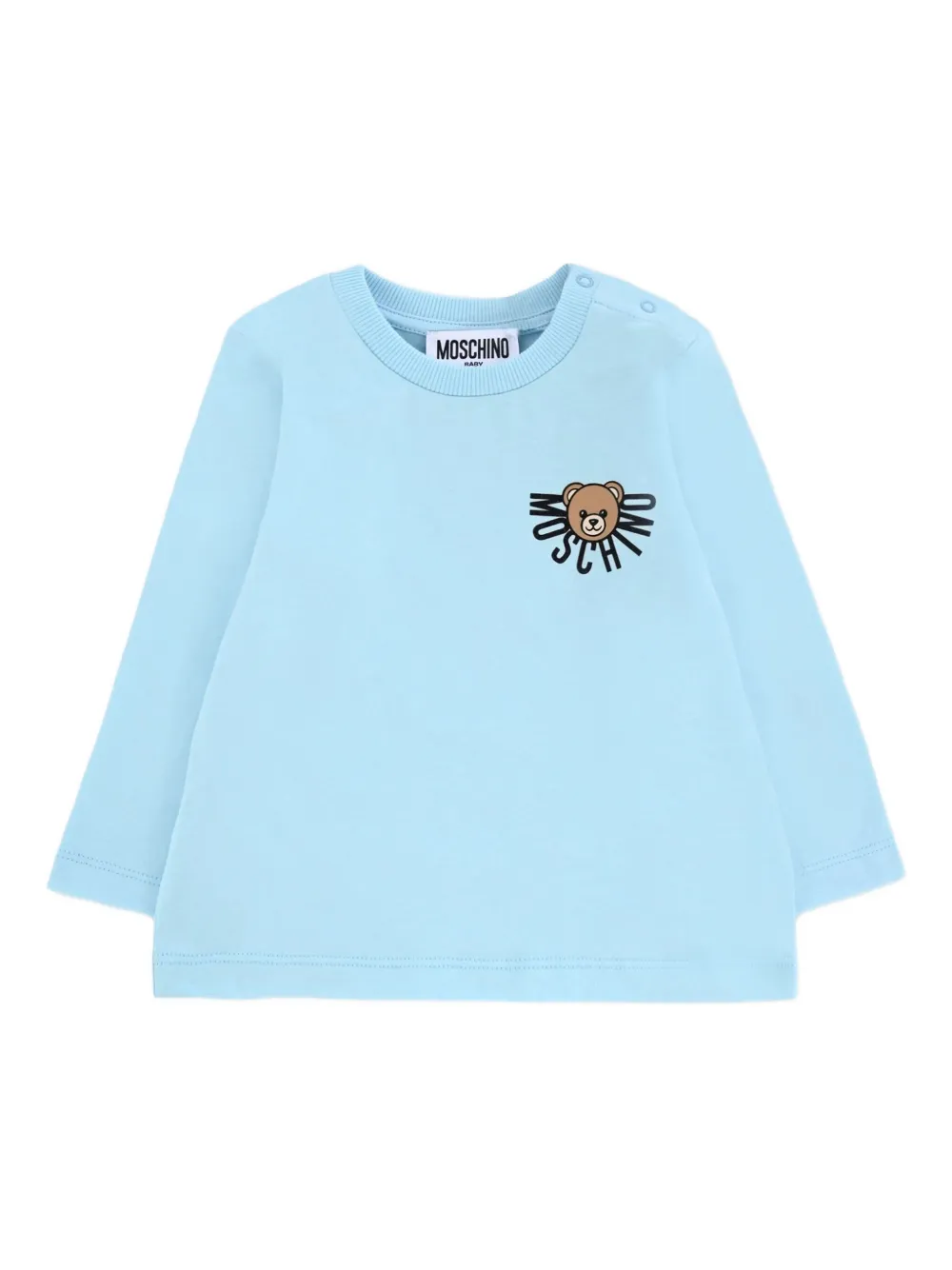 Moschino Kids T-shirt met lange mouwen en beerlogo Blauw