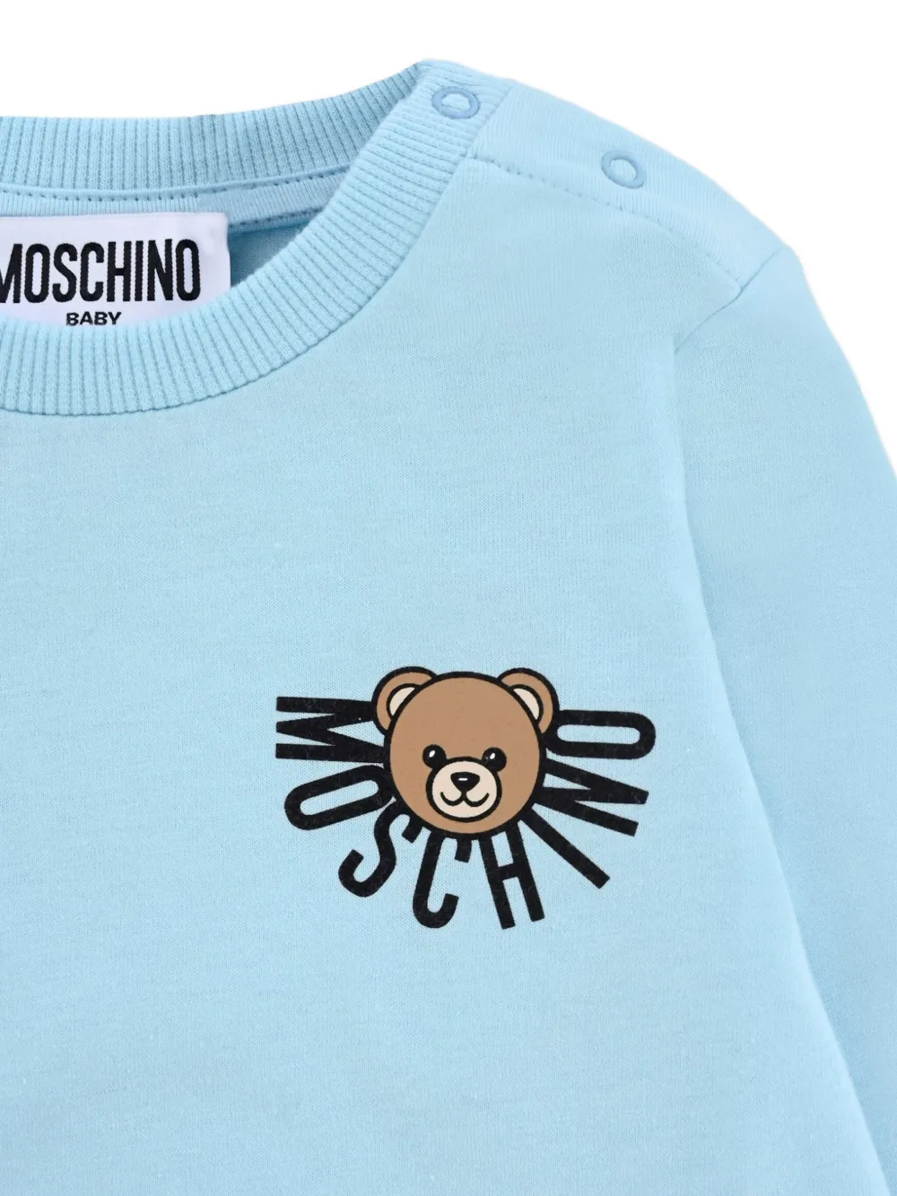 Moschino Kids T-shirt met lange mouwen en beerlogo Blauw