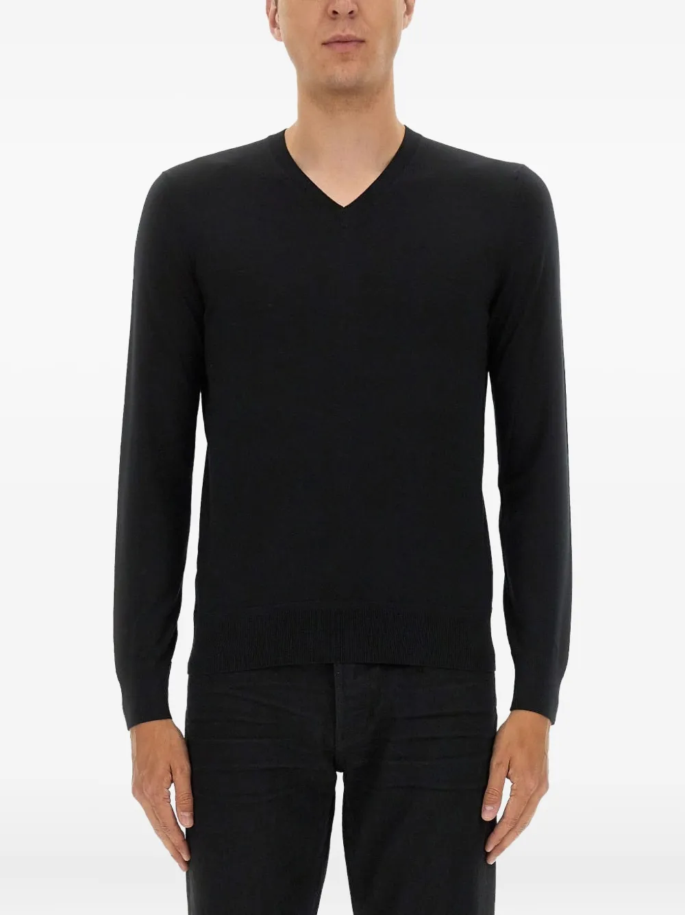 TOM FORD playera con cuello en V | negro | Image 1