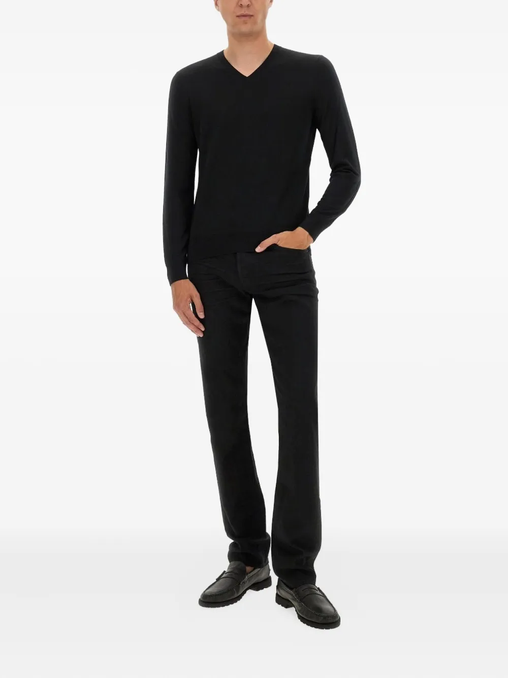 TOM FORD V-neck T-shirt - Zwart