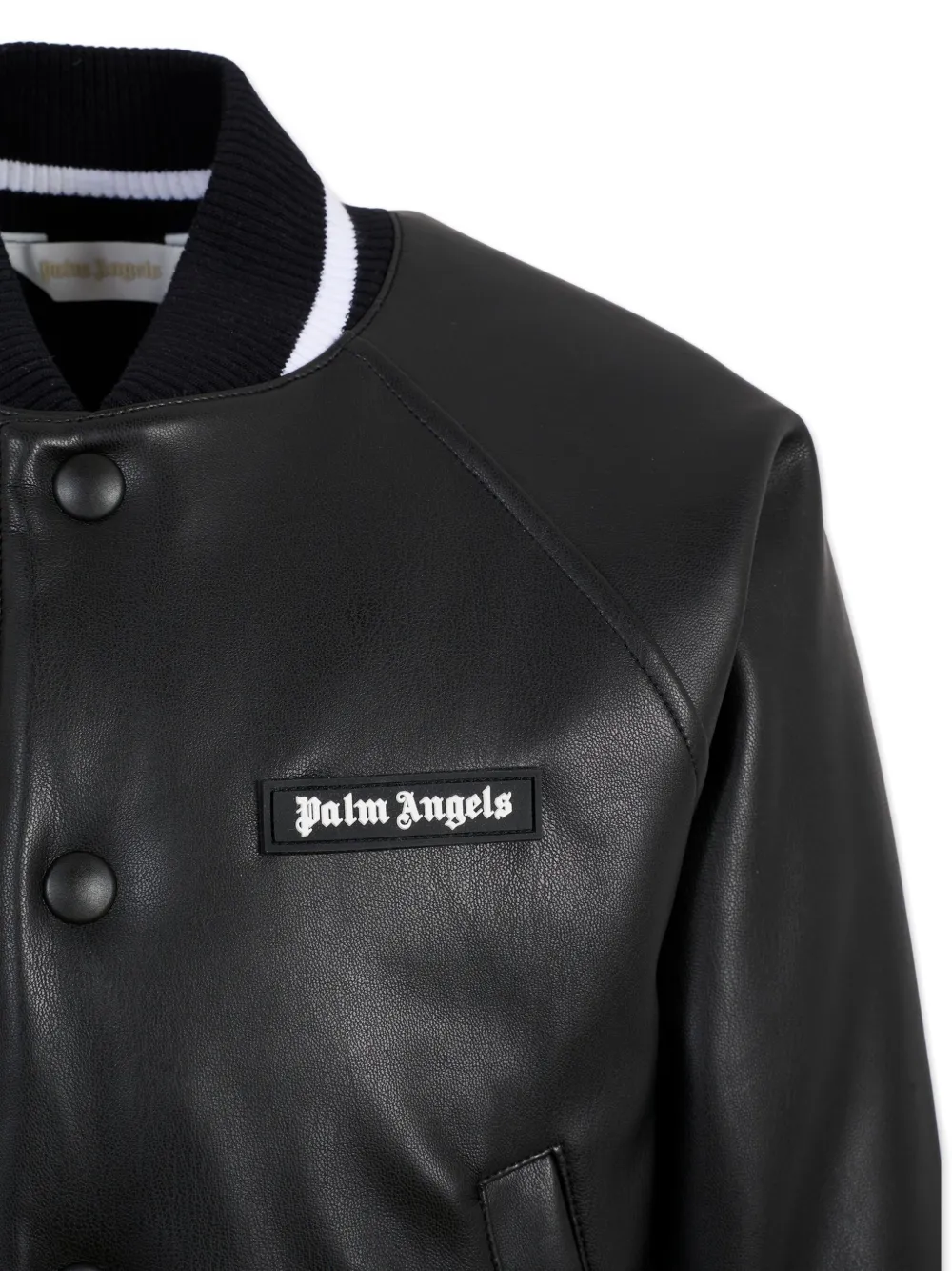 Palm Angels Kids Honkbaljack met logodetail Zwart