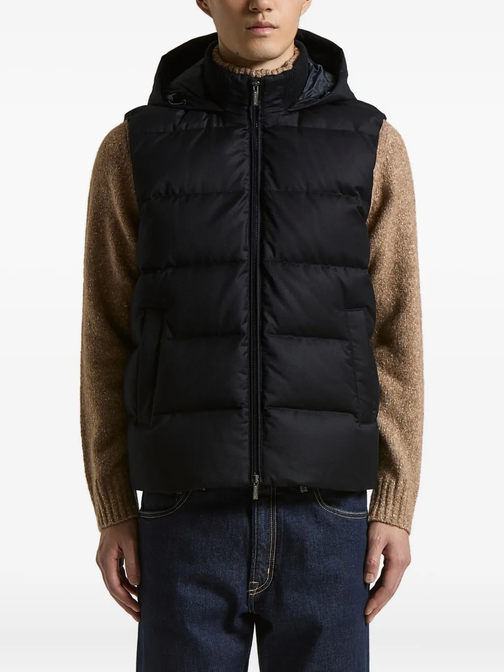 Peserico Loro Piana hooded gilet | Blue | Image 1