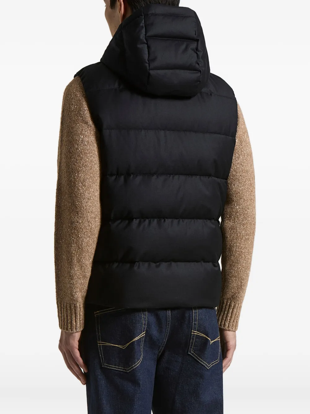 Peserico Loro Piana bodywarmer met capuchon Blauw