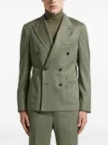 Peserico double-breasted patch-pocket jacket - Green