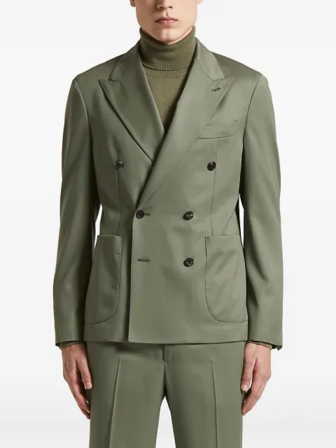 Peserico double-breasted patch-pocket jacket
