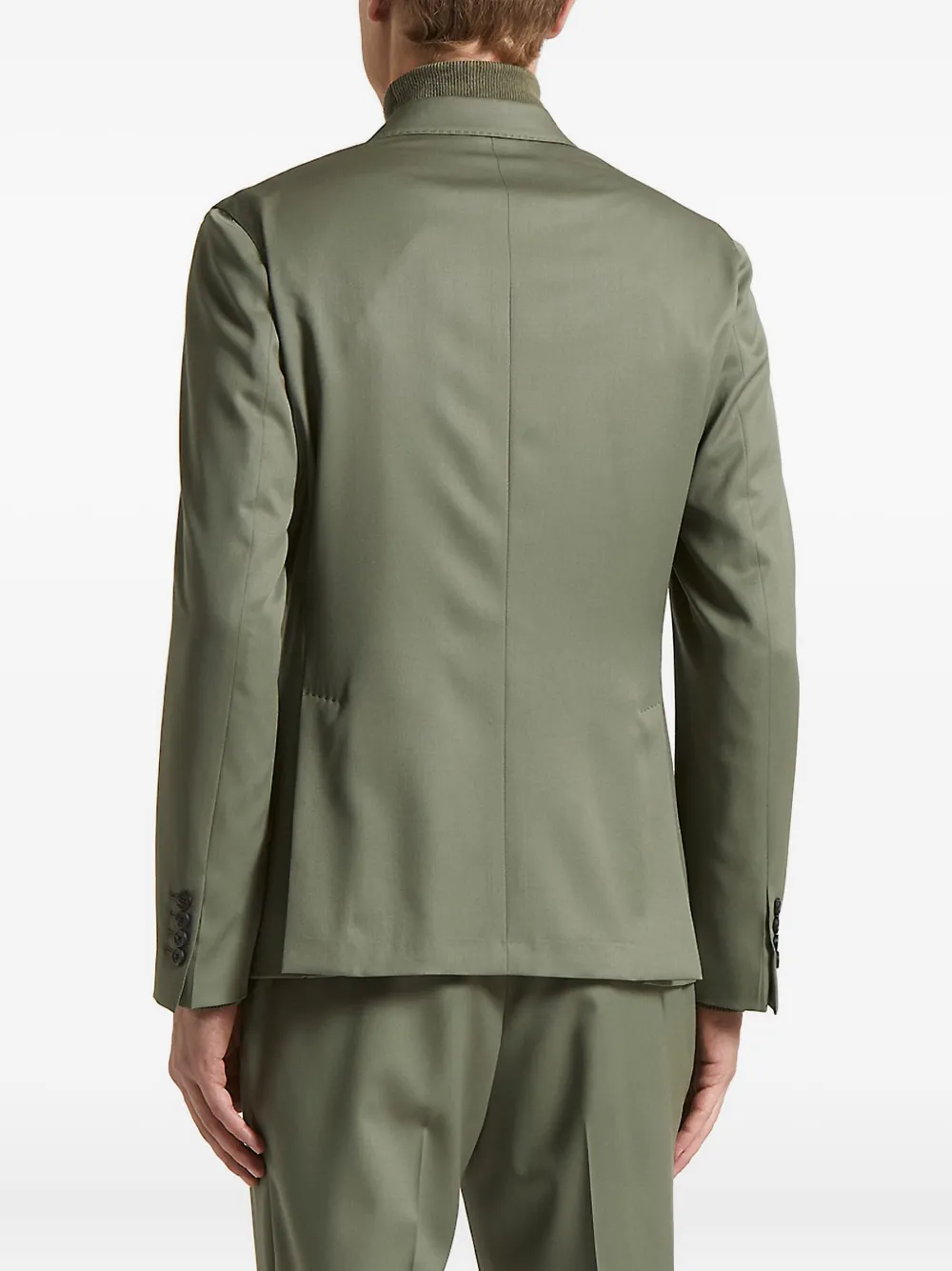 Peserico Jack met dubbele rij knopen en zak Groen