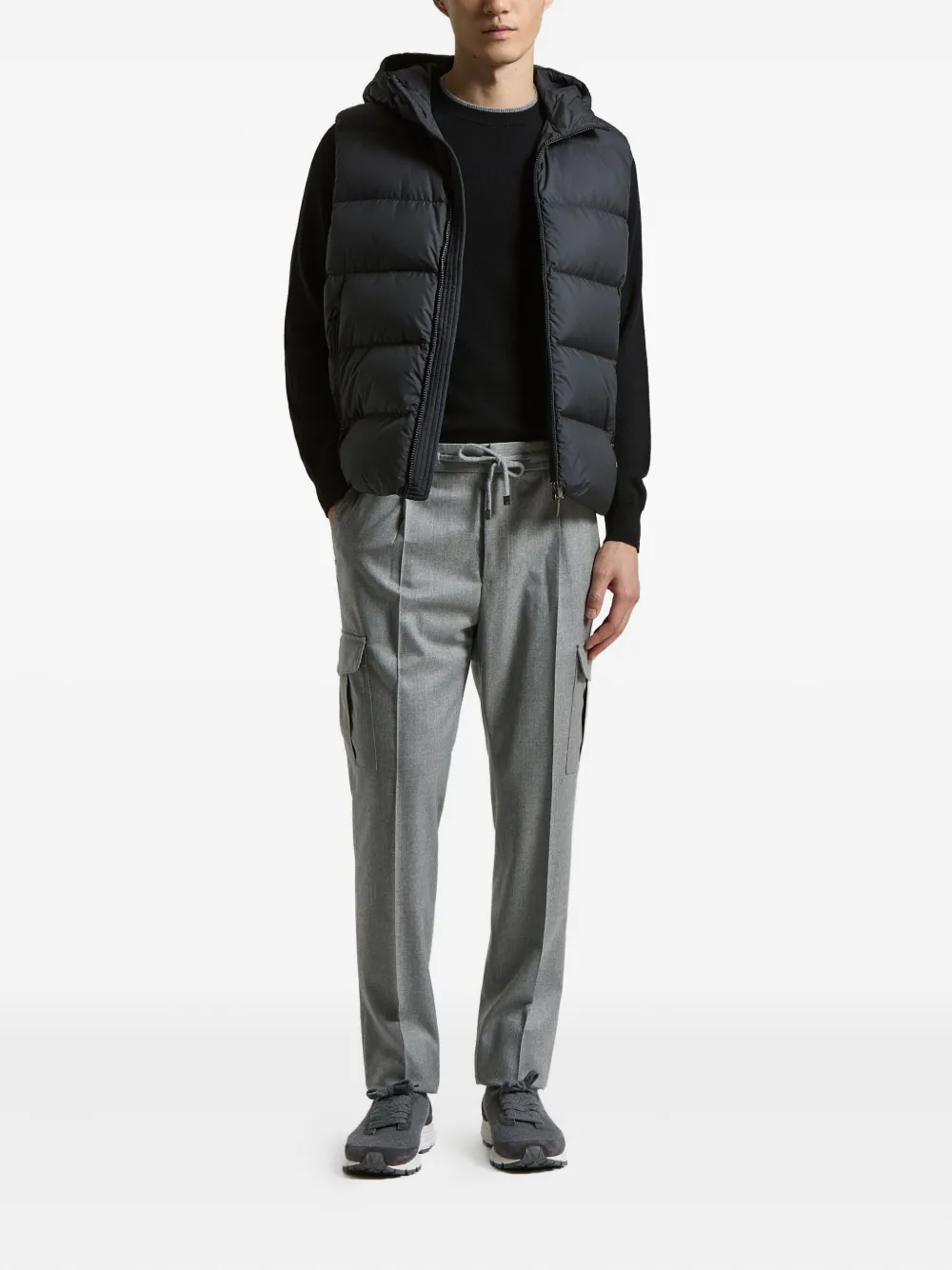 Peserico drawstring cargo trousers - Grijs
