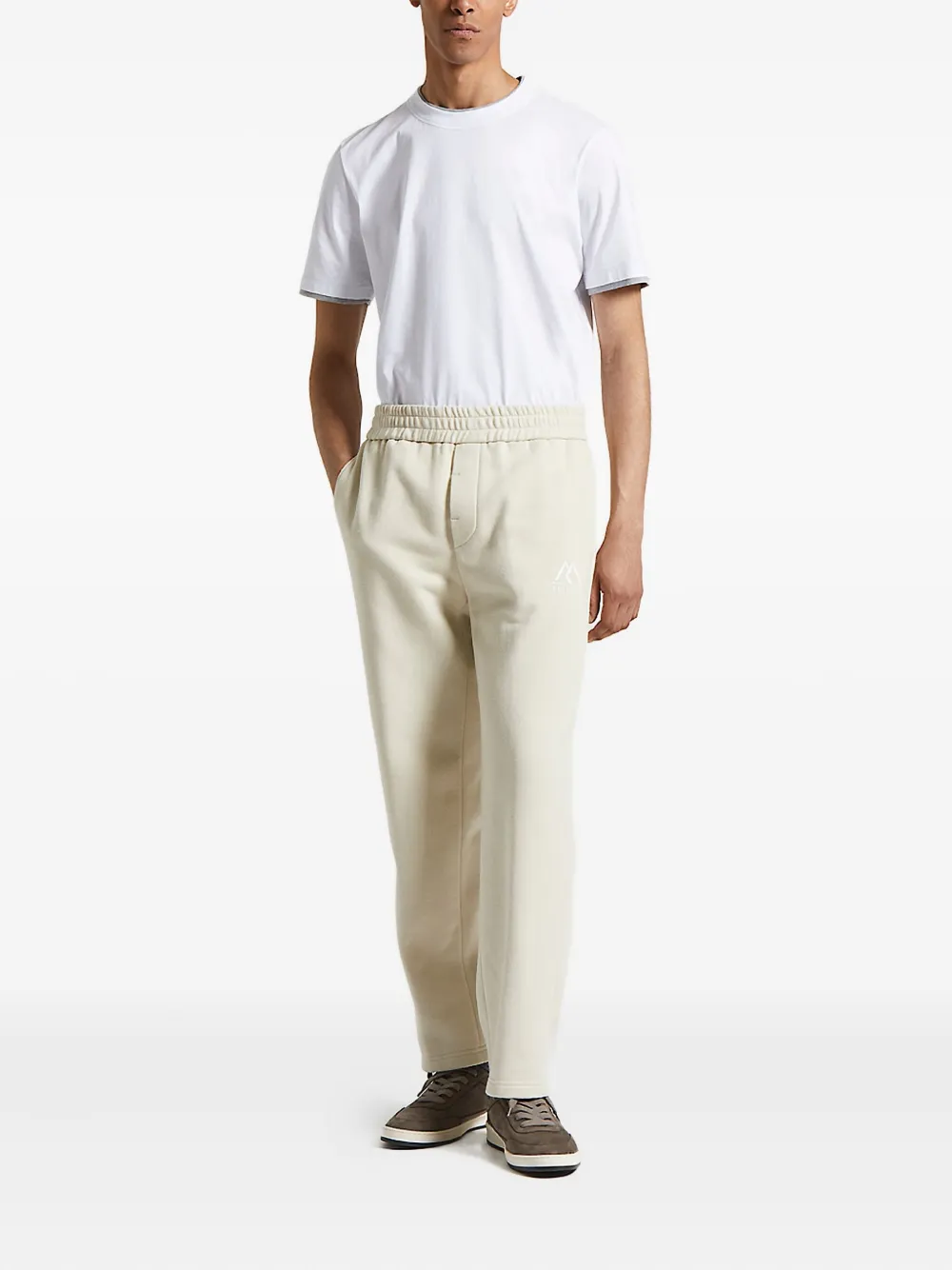 Peserico elasticated-waist logo track pants - Beige