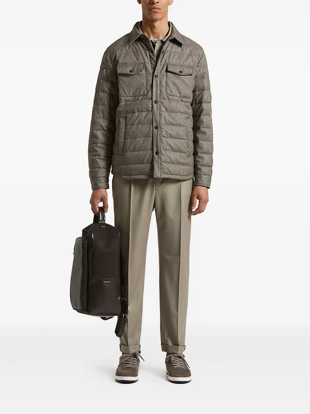 Peserico quilted houndstooth jacket | Down Jackets | Image 2