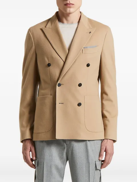Peserico double-breasted patch-pocket jacket