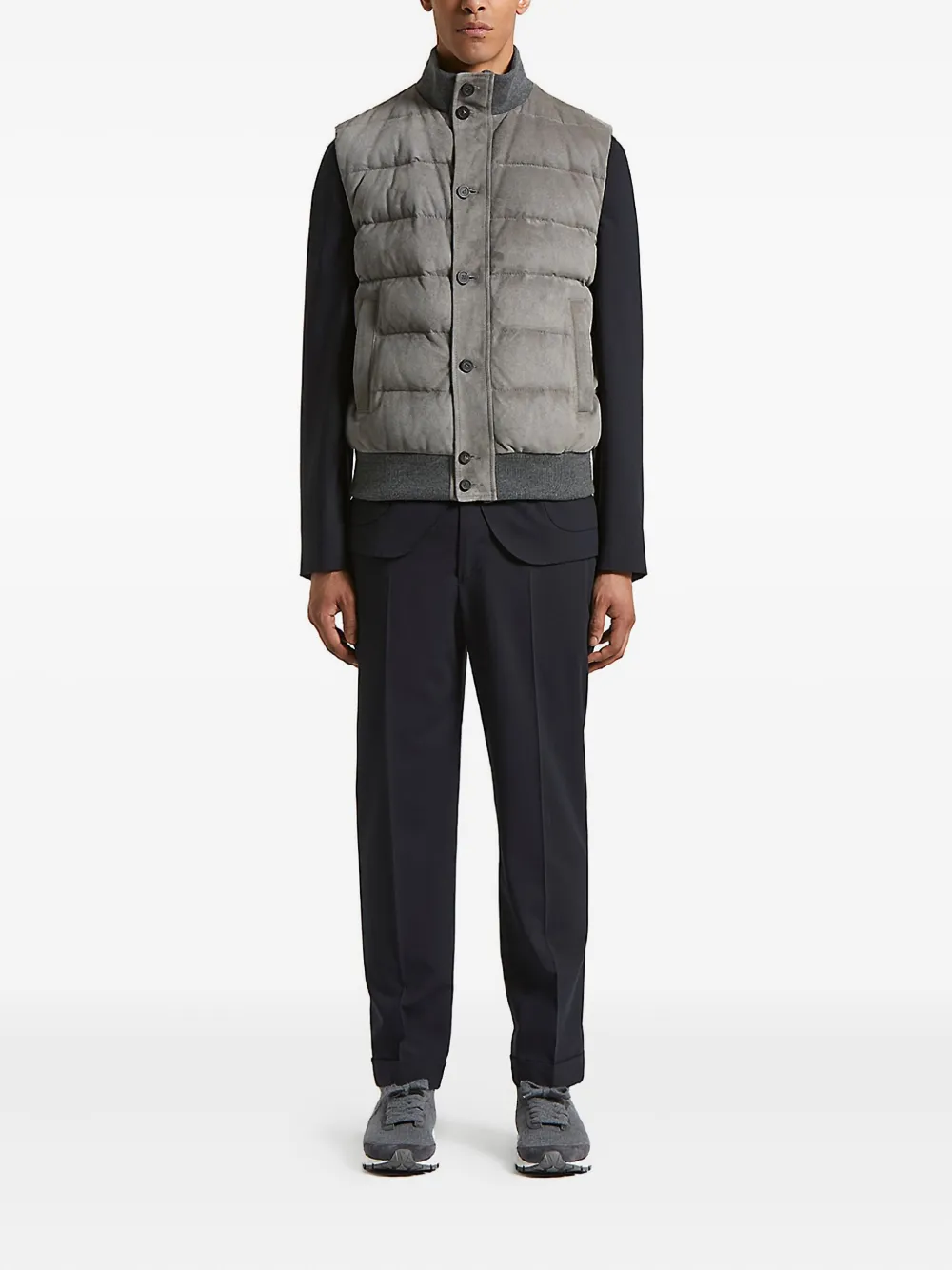 Peserico quilted suede gilet | Waistcoats & Gilets | Image 2