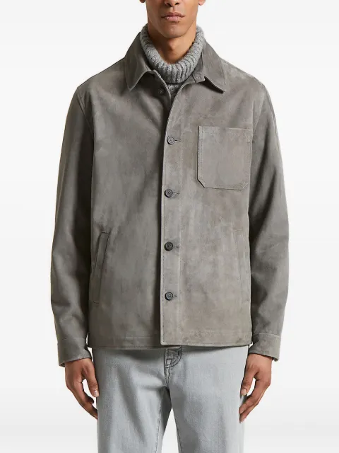 Peserico button-fastening patch-pocket jacket