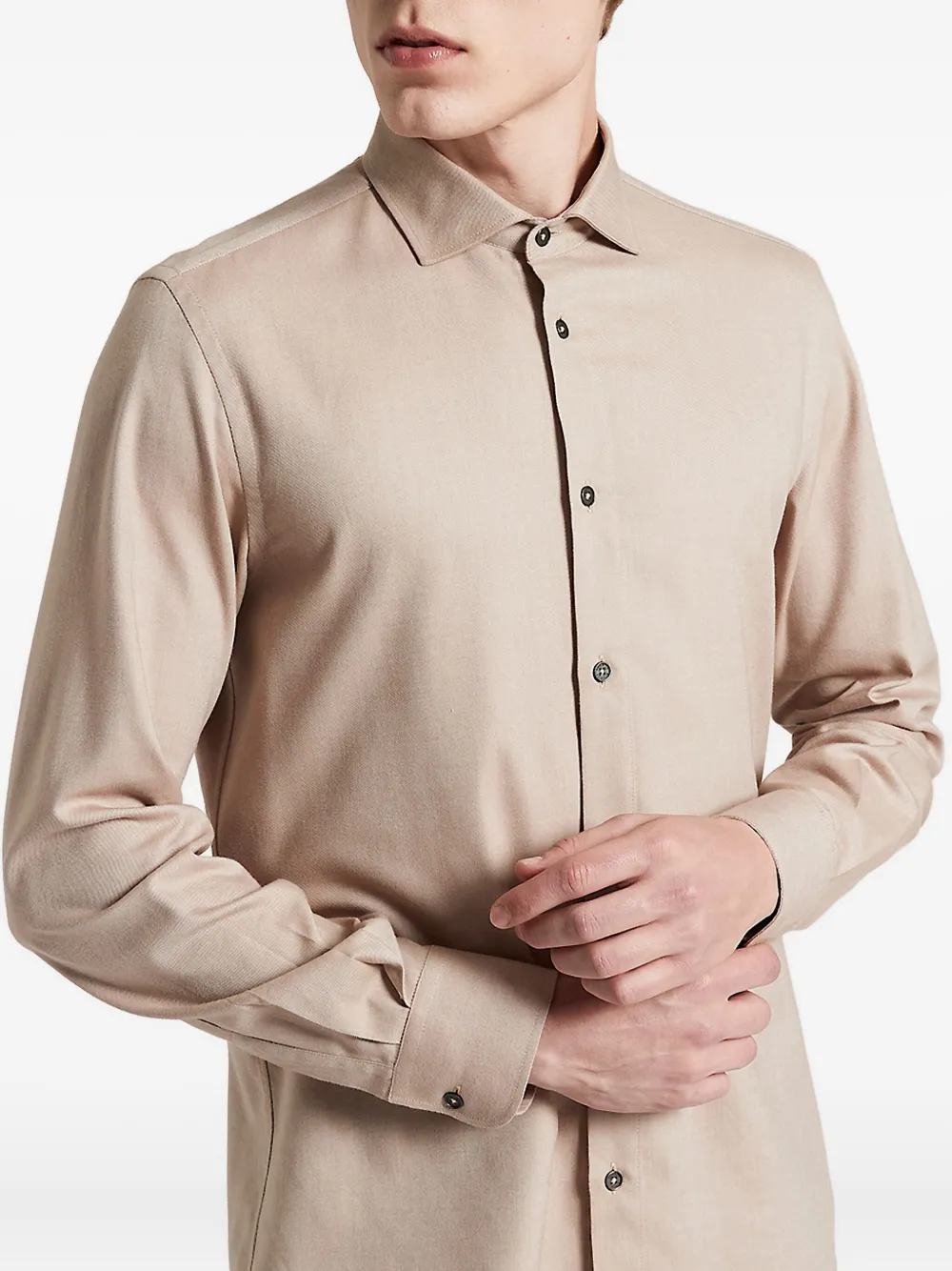 Peserico Overhemd met lange mouwen Beige