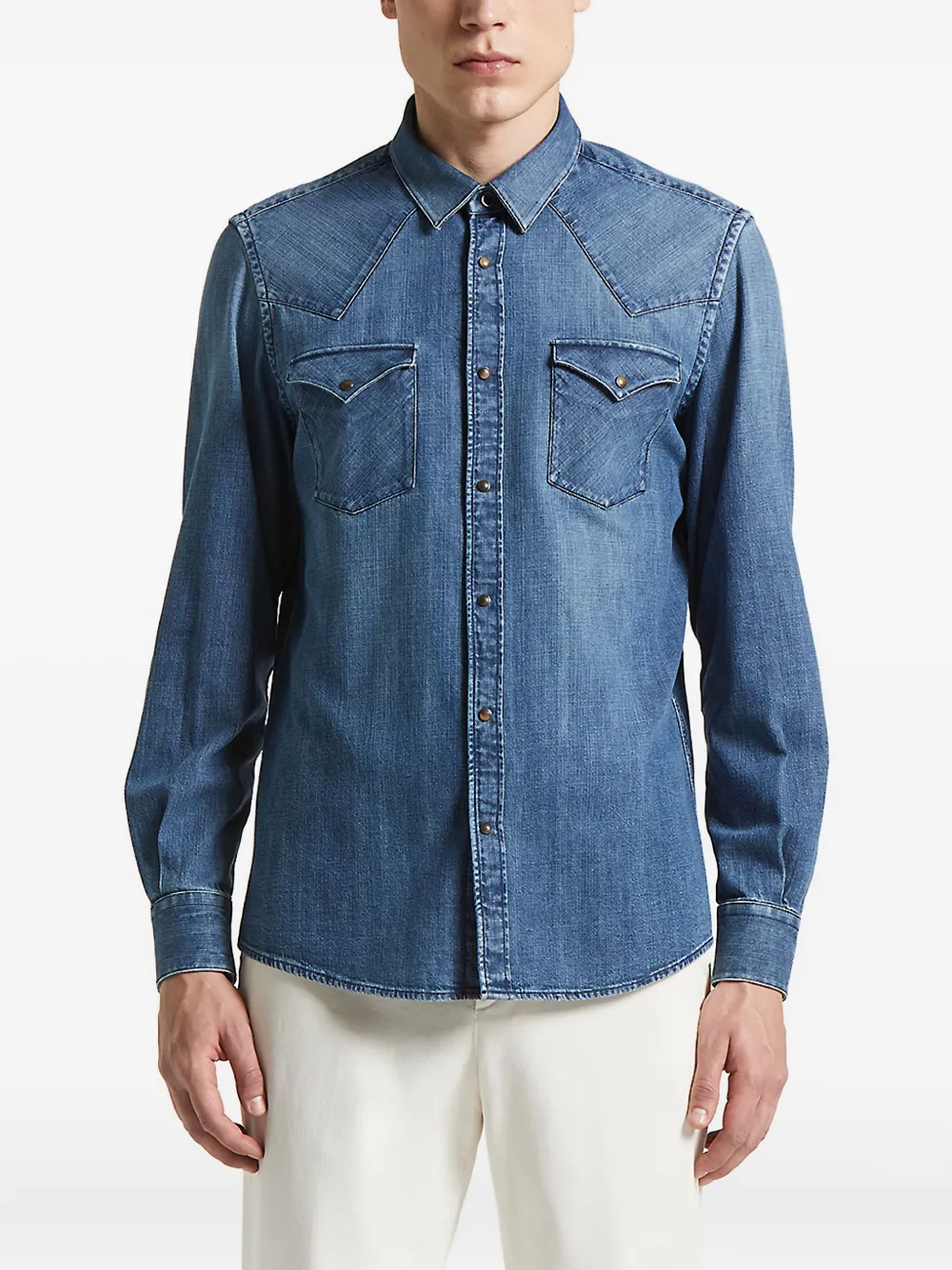 Peserico long-sleeves denim shirt | Blue | Image 1