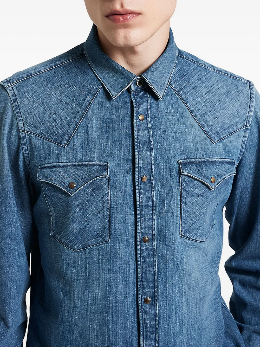 Peserico Denim overhemd Blauw