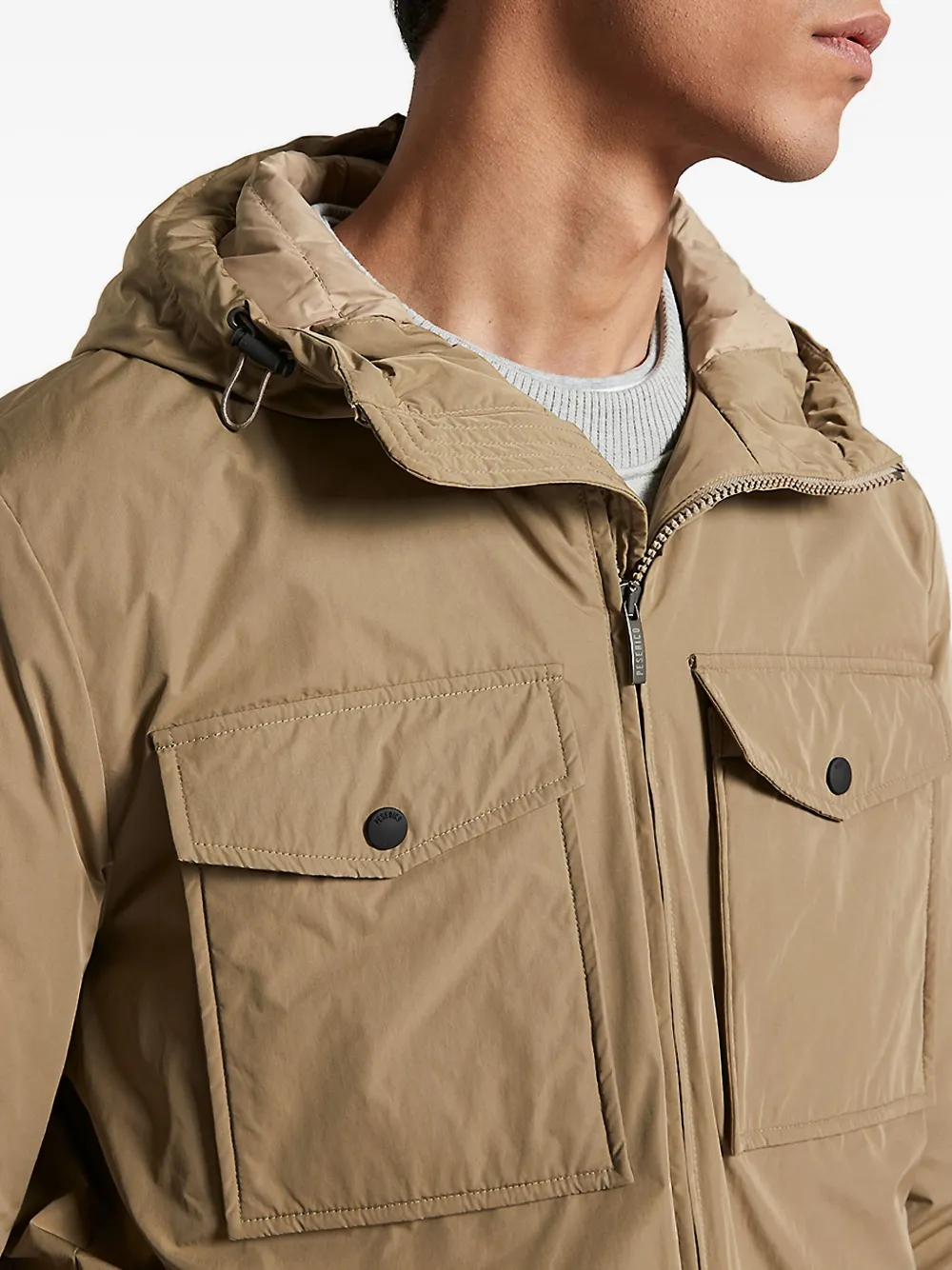 Peserico Jack met capuchon Beige