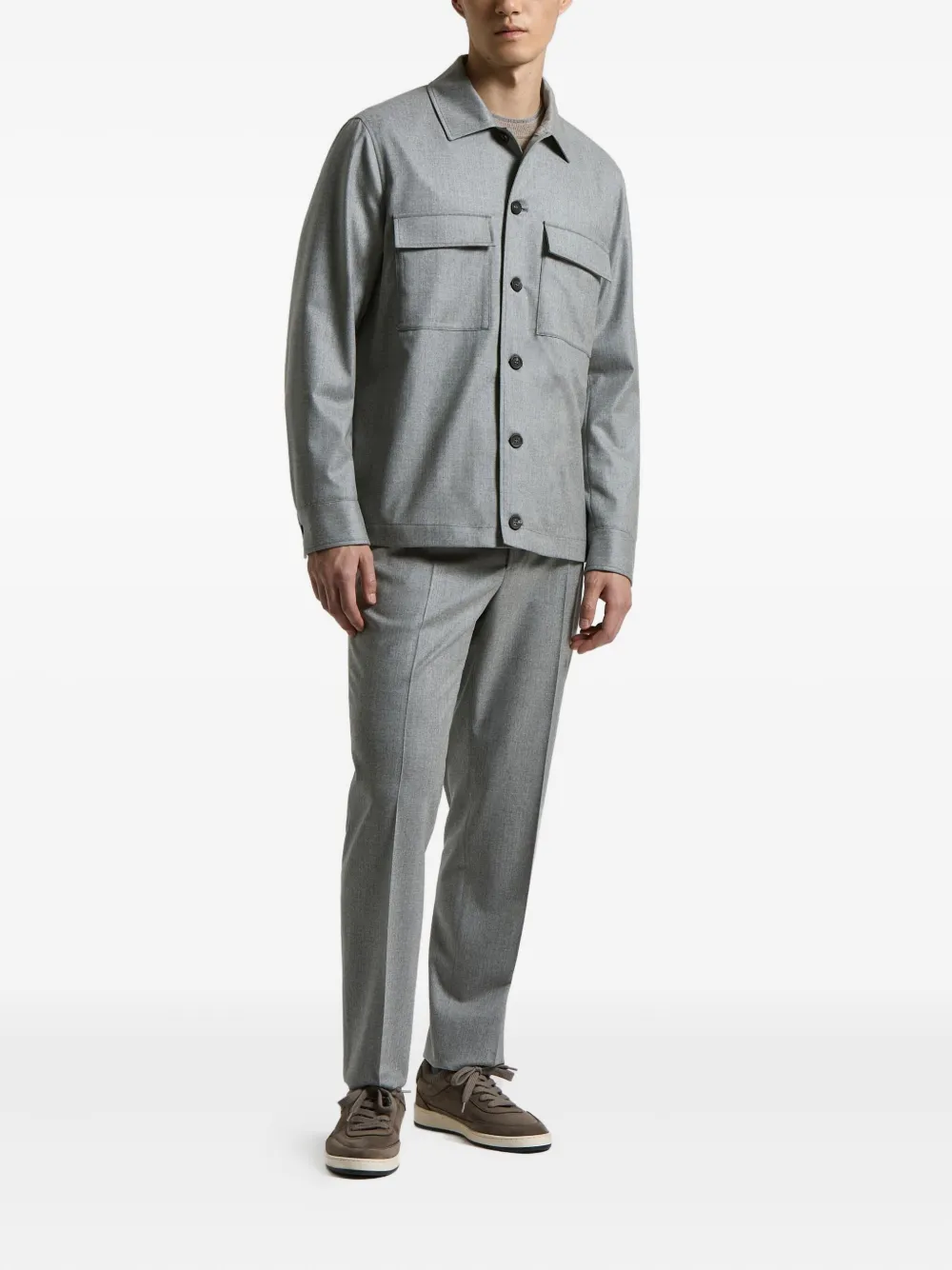 Peserico button trousers - Grijs