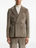 Peserico double-breasted corduroy jacket - Brown