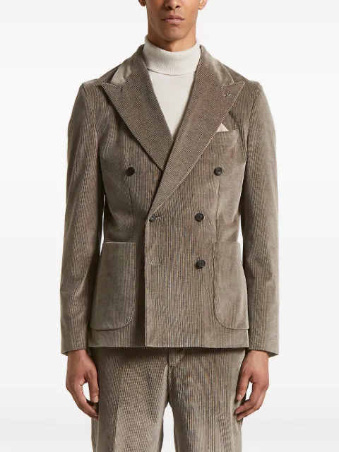 Peserico double-breasted corduroy jacket