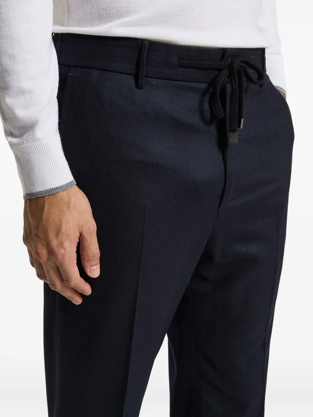 Peserico Broek met trekkoord Blauw