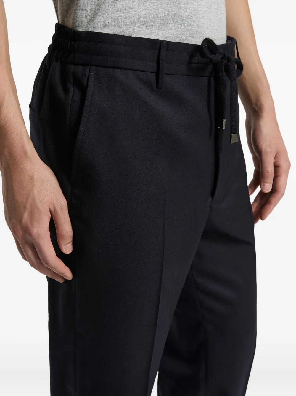 Peserico Broek met trekkoord Blauw