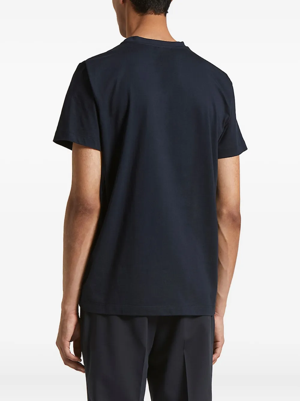 Peserico T-shirt met logoprint en ronde hals Blauw