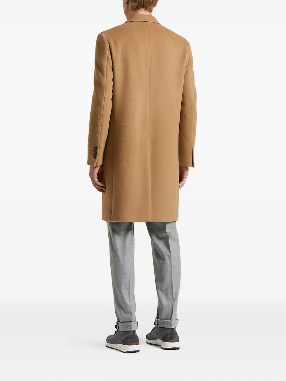 Peserico Jas met enkele rij knopen Bruin