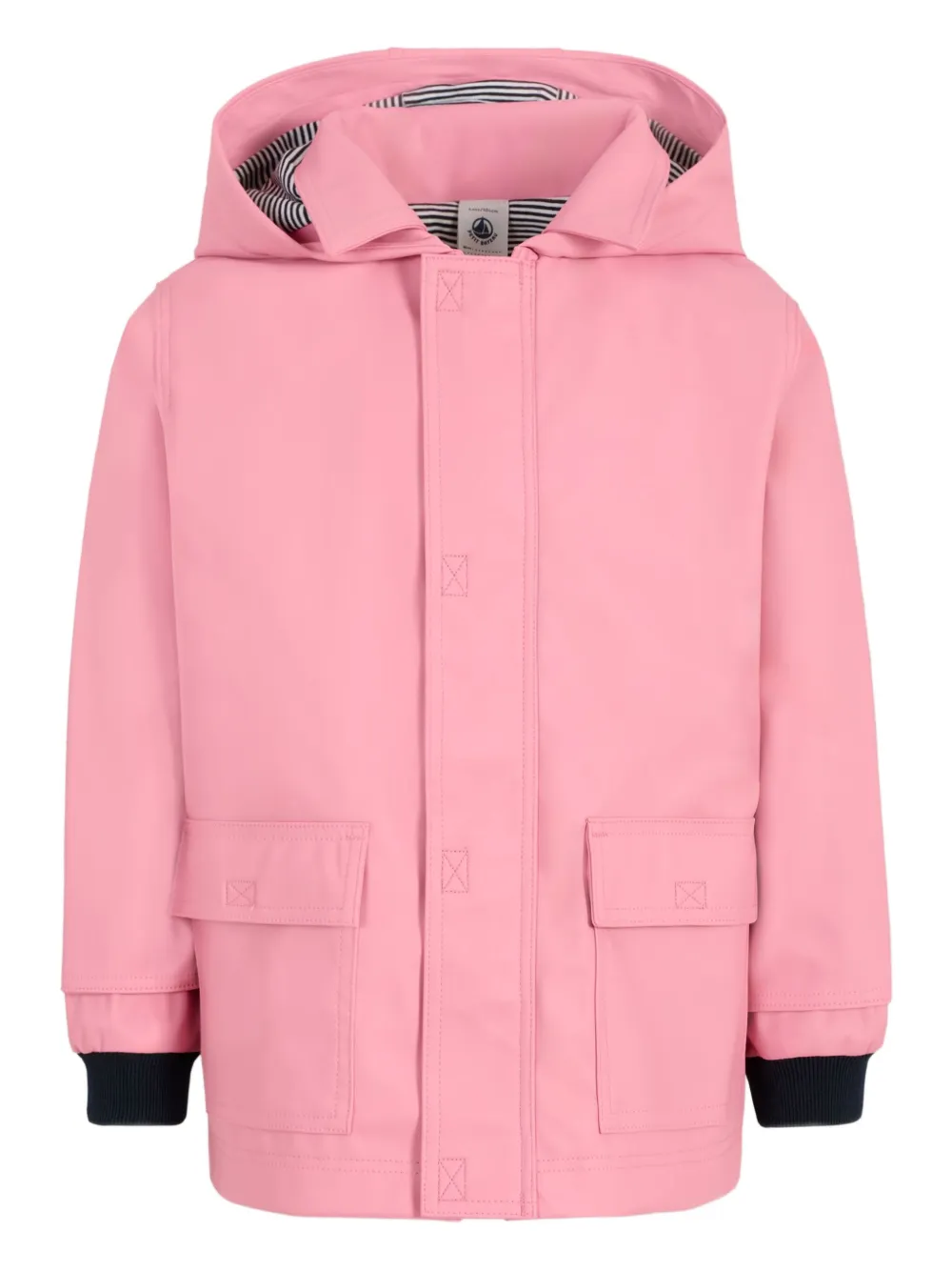 Petit Bateau Regenjas met capuchon en opgestikte zak Roze