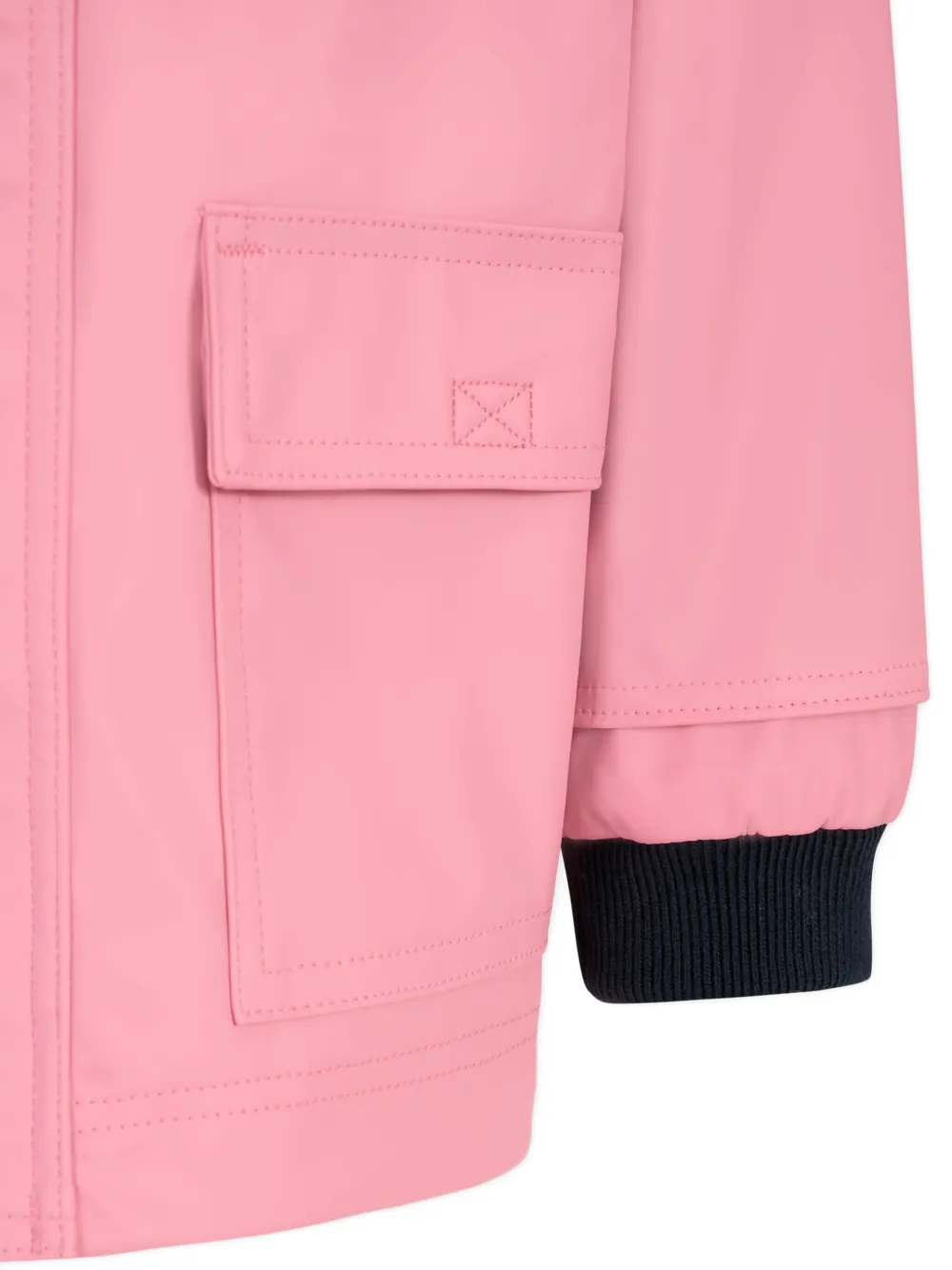 Petit Bateau Regenjas met capuchon en opgestikte zak Roze