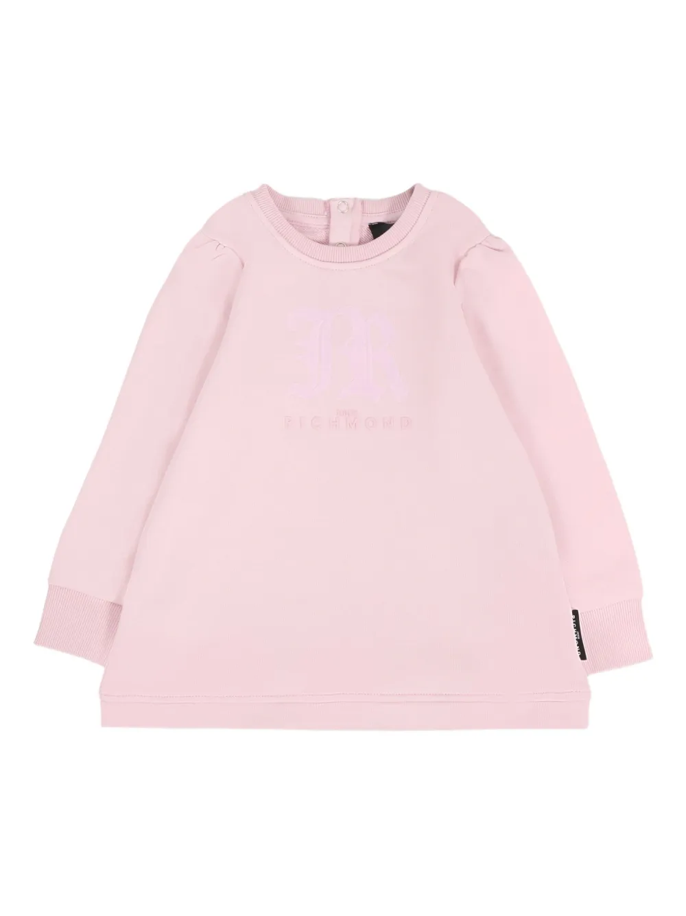 John Richmond Junior long-sleeve logo dress Roze
